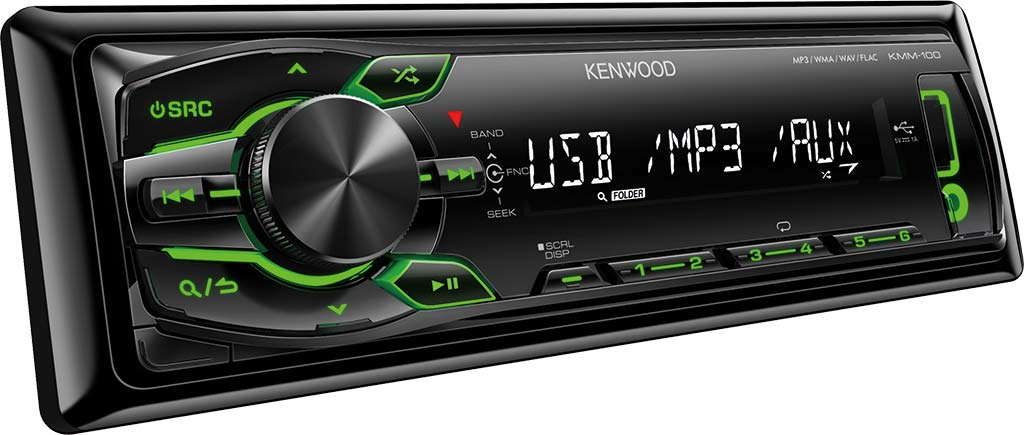 Kenwood KMM-100GY car media receiver Black