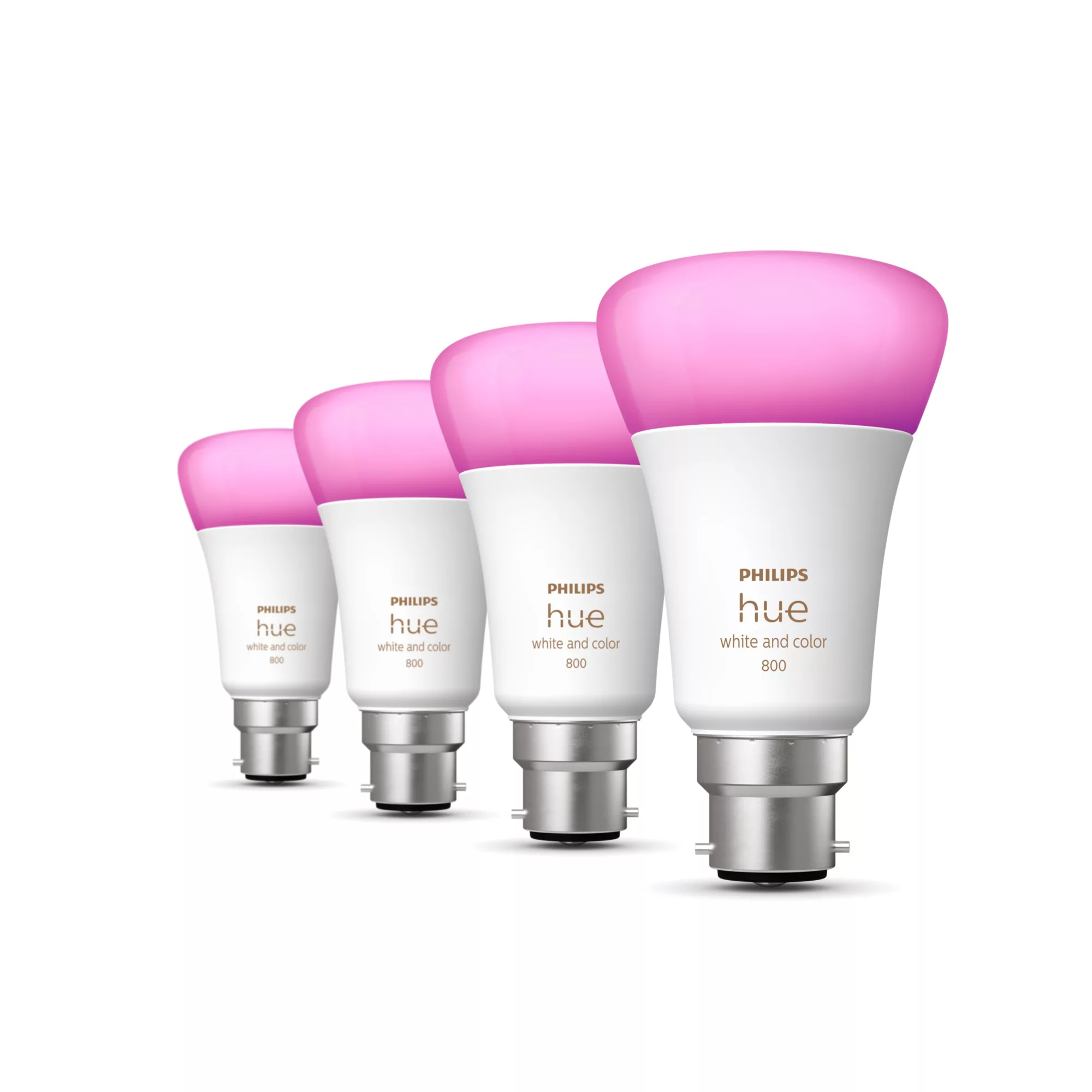 Philips by Signify Philips Hue White and colour ambience A60 – B22 smart bulb – 800 (4-pack)