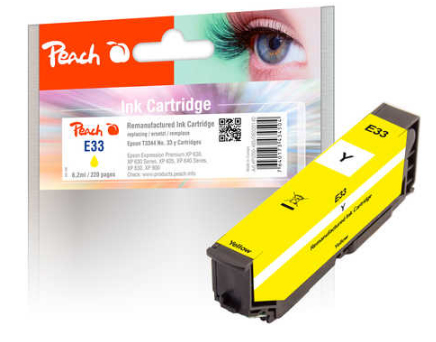 Peach Ink Cartridge yellow, compatible with Epson No. 33 y, T3344