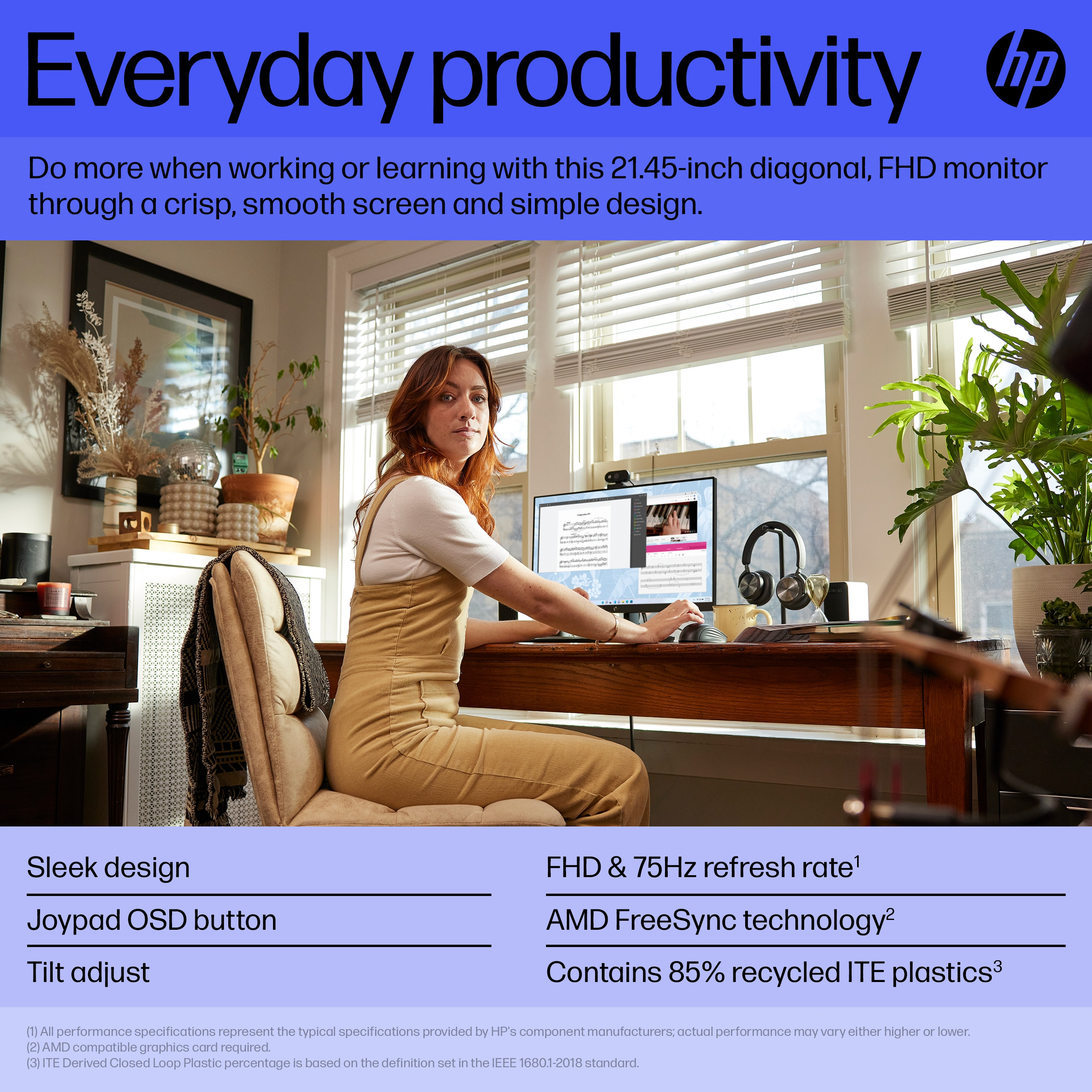 HP V22v G5 FHD Monitor image 10