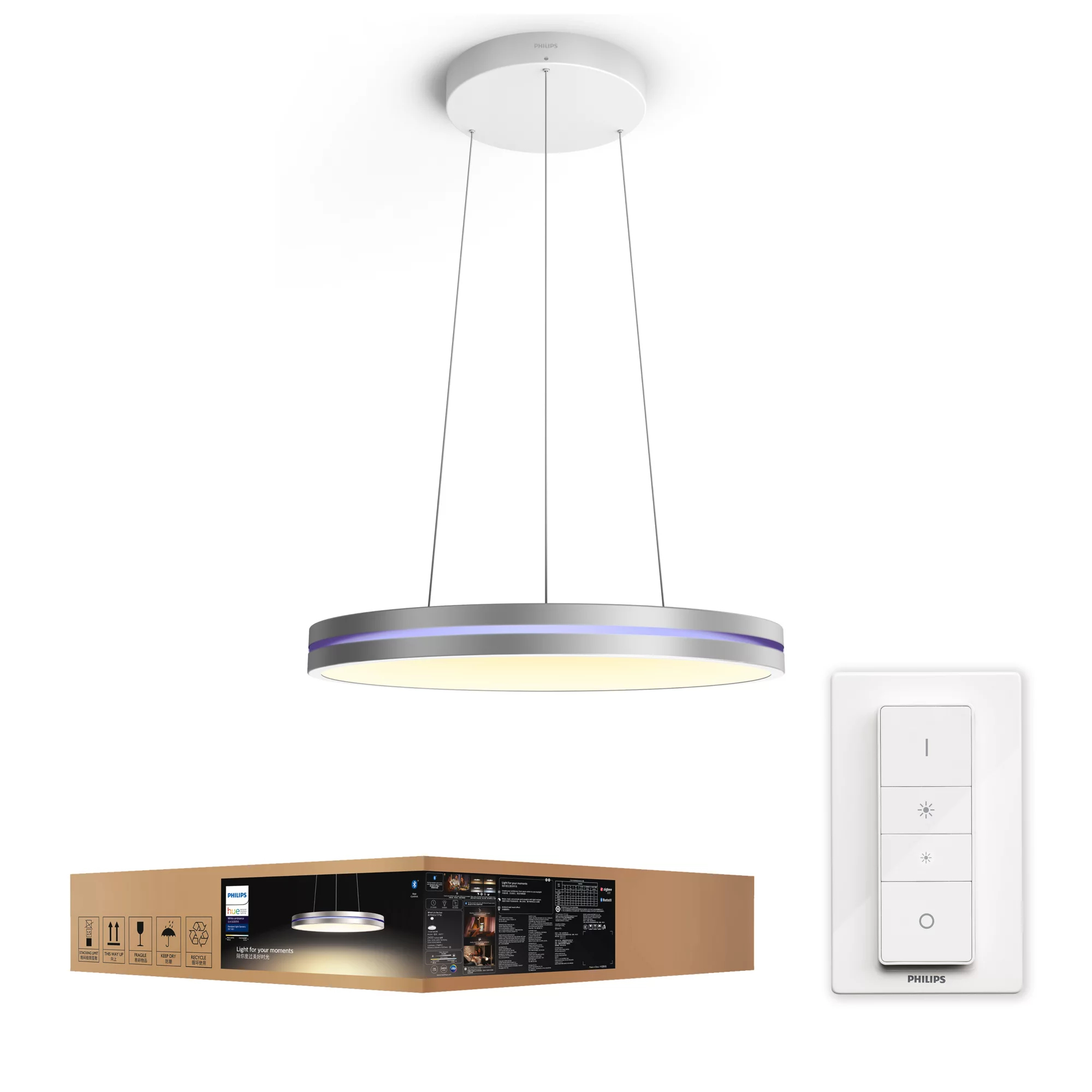 Philips by Signify Philips Hue White ambience 4507748C9 Smart suspension light Bluetooth/Zigbee
