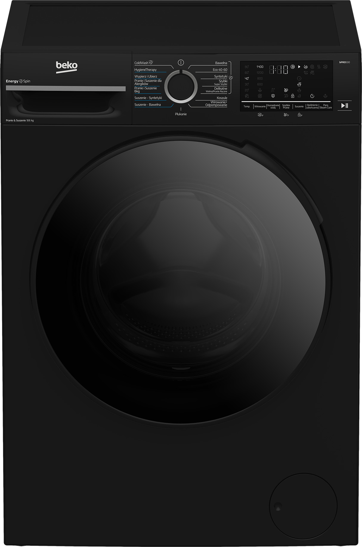 Beko BM3DFT4931PBSDC washer dryer Freestanding Front-load Black – image 1