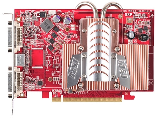 MSI RX1600XT-T2D256EZ graphics card GDDR3