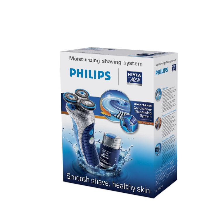 Philips NIVEA HS8020/20 men's shaver Rotation shaver Blue, Stainless steel – image 2