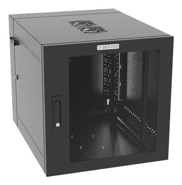 Vertiv VR Rack GL24WMCMM-B-SH-AF-CM rack cabinet 12U Wall mounted rack Black – image 1