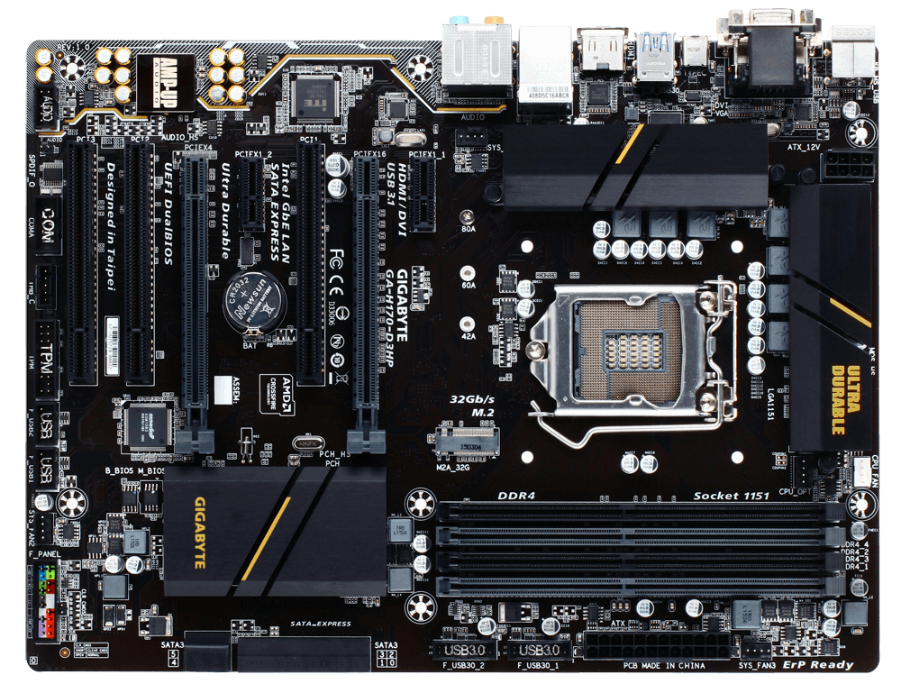 GIGABYTE GA-H170-D3HP motherboard Intel® H170 LGA 1151 (Socket H4) ATX – image 2