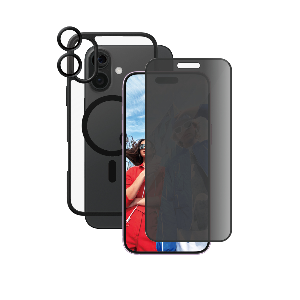 PanzerGlass ® | CARE by ® Flagship 3-in-1 Privacy Bundle iPhone 16 Plus