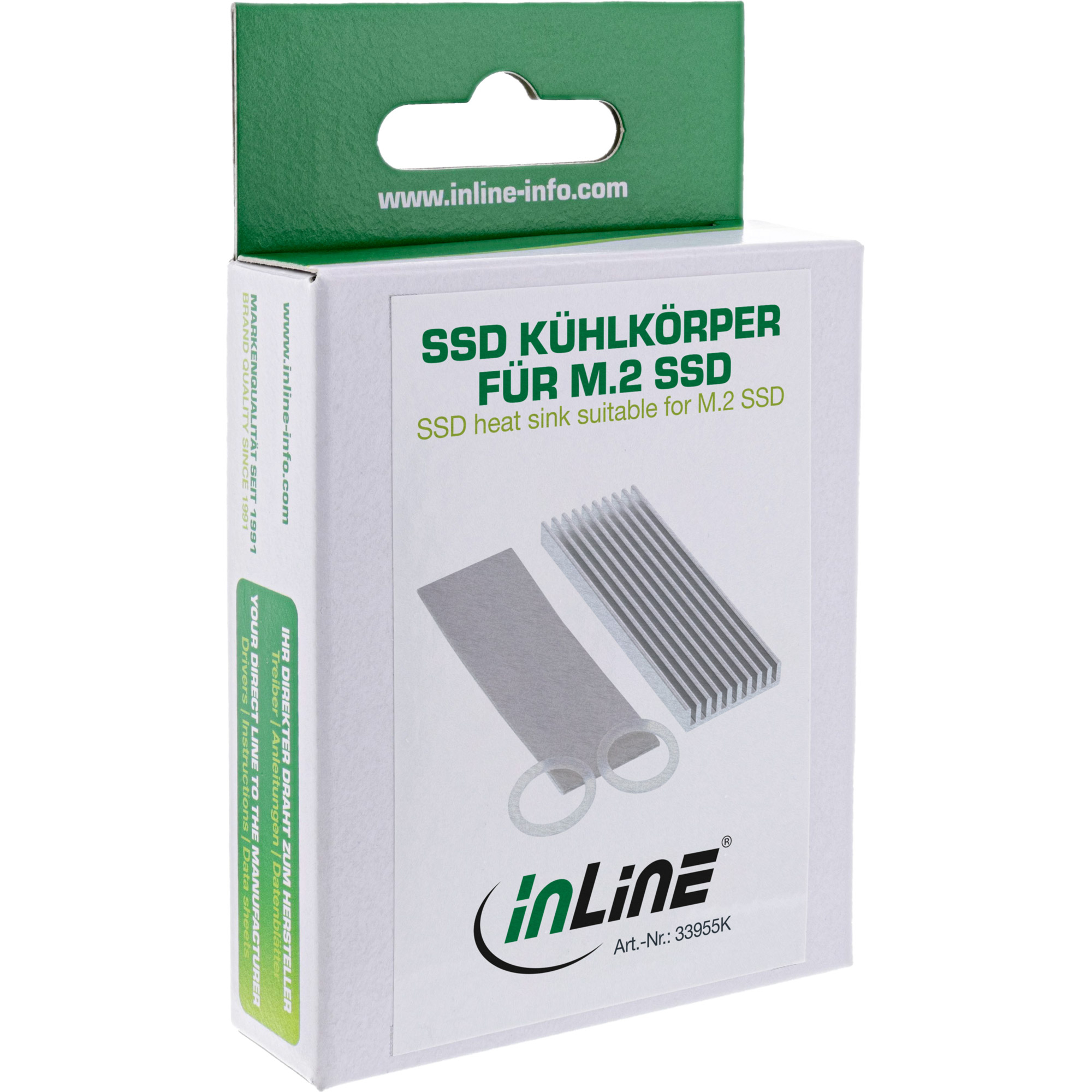 InLine SSD cooler, cooling fins / heat sink, suitable for M.2 SSD – image 3