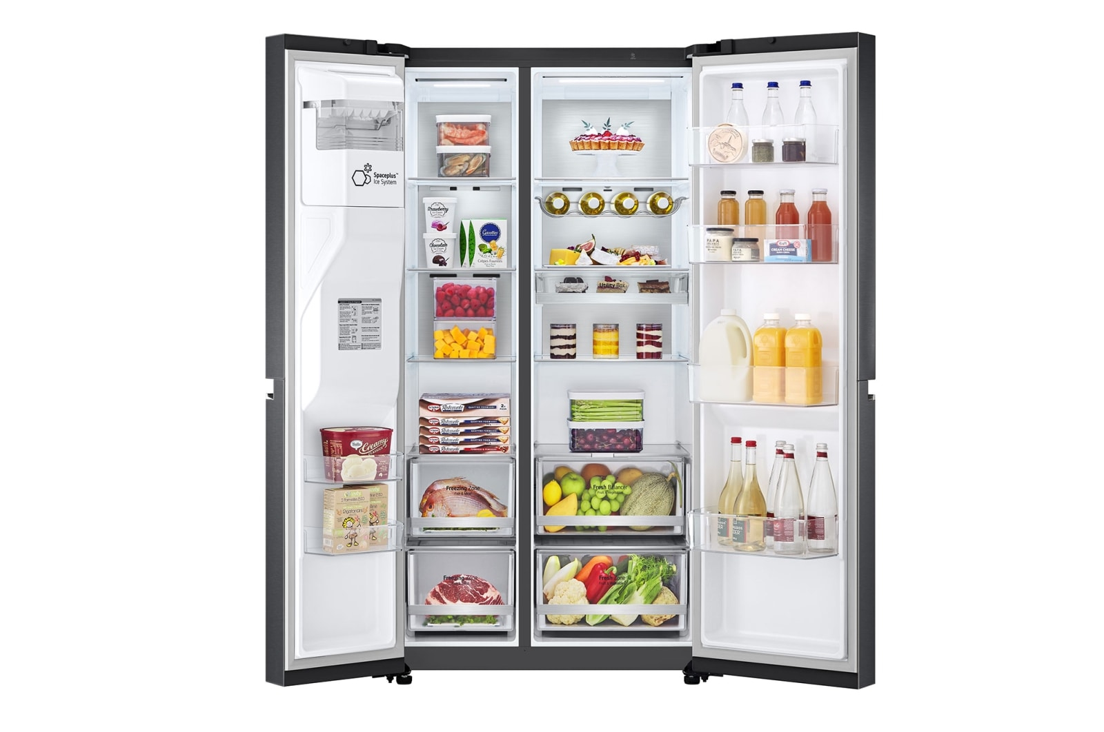 LG GSLV90MCAE side-by-side refrigerator Freestanding – image 2
