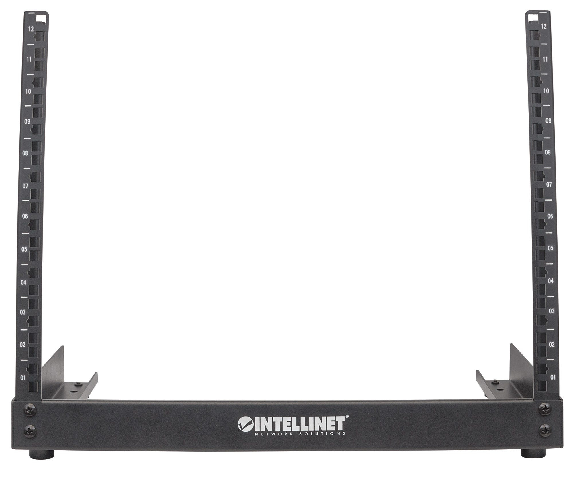 Intellinet 19" Network Rack, Open Frame (Desktop), 12U, Black, Flatpack, Max – image 3