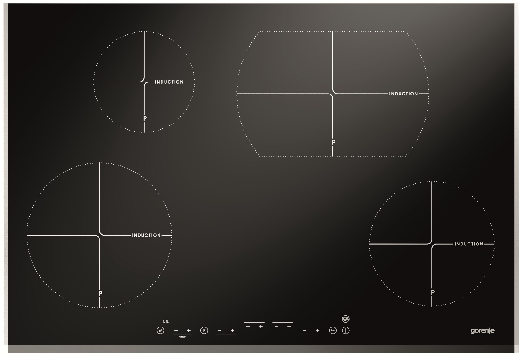 Gorenje IT742AXC hob Black Built-in Zone induction hob 4 zone(s)