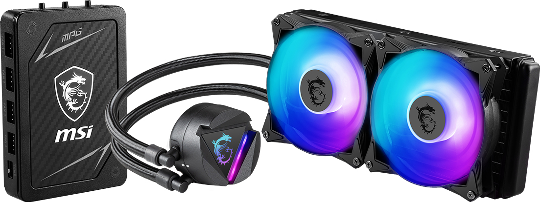 MSI MAG CORELIQUID 240RH CPU AIO Cooler + Hub '240mm Radiator, ARGB Hub – image 3