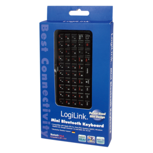 LogiLink ID0070A mobile device keyboard QWERTZ Bluetooth Black – image 2
