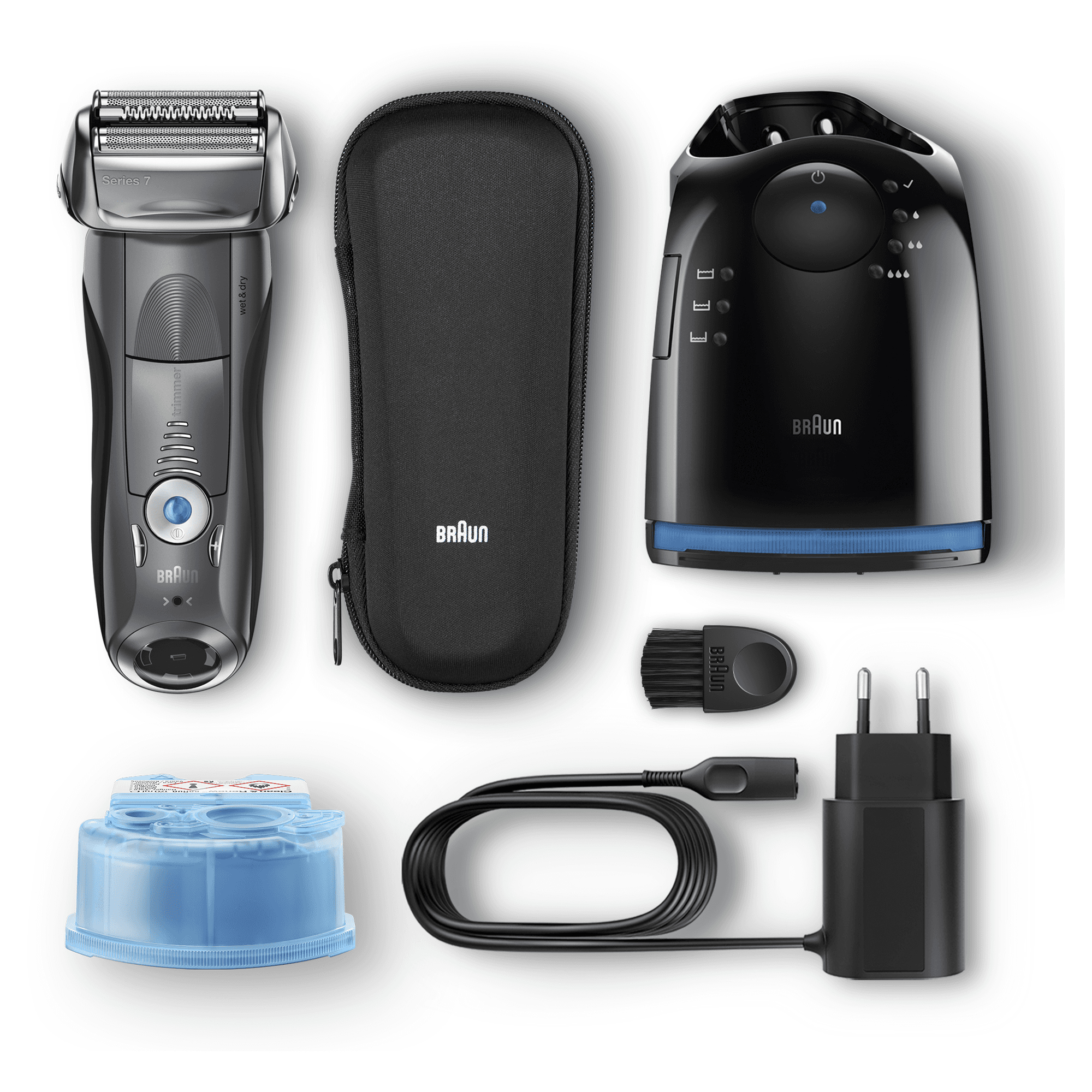 Braun Series 7 Electric Shaver For Men 7865cc, With Clean&Charge Station And Travel Case– Grey – image 7