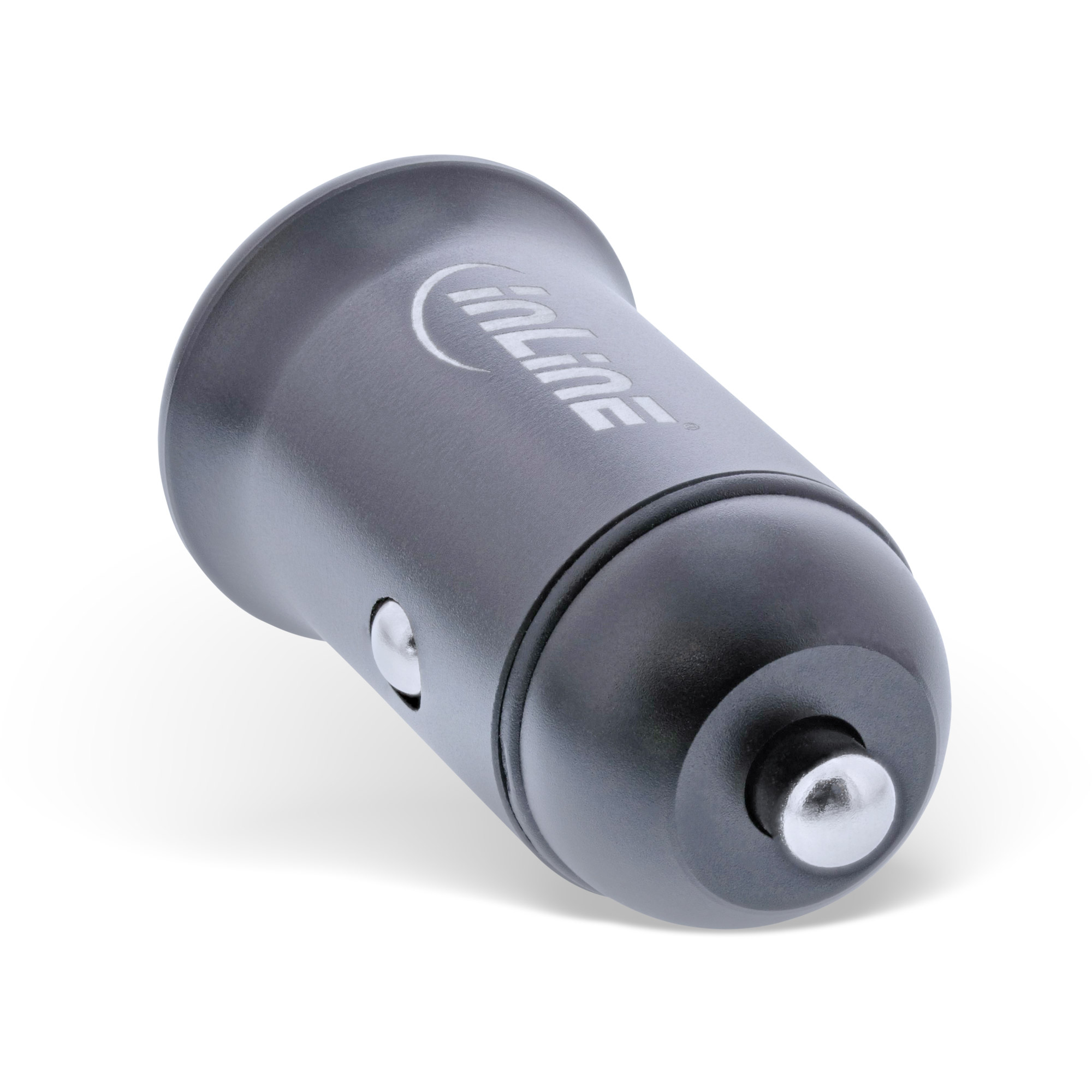 InLine USB car charger power-adapter power delivery, USB-A + USB-C, grey – image 2