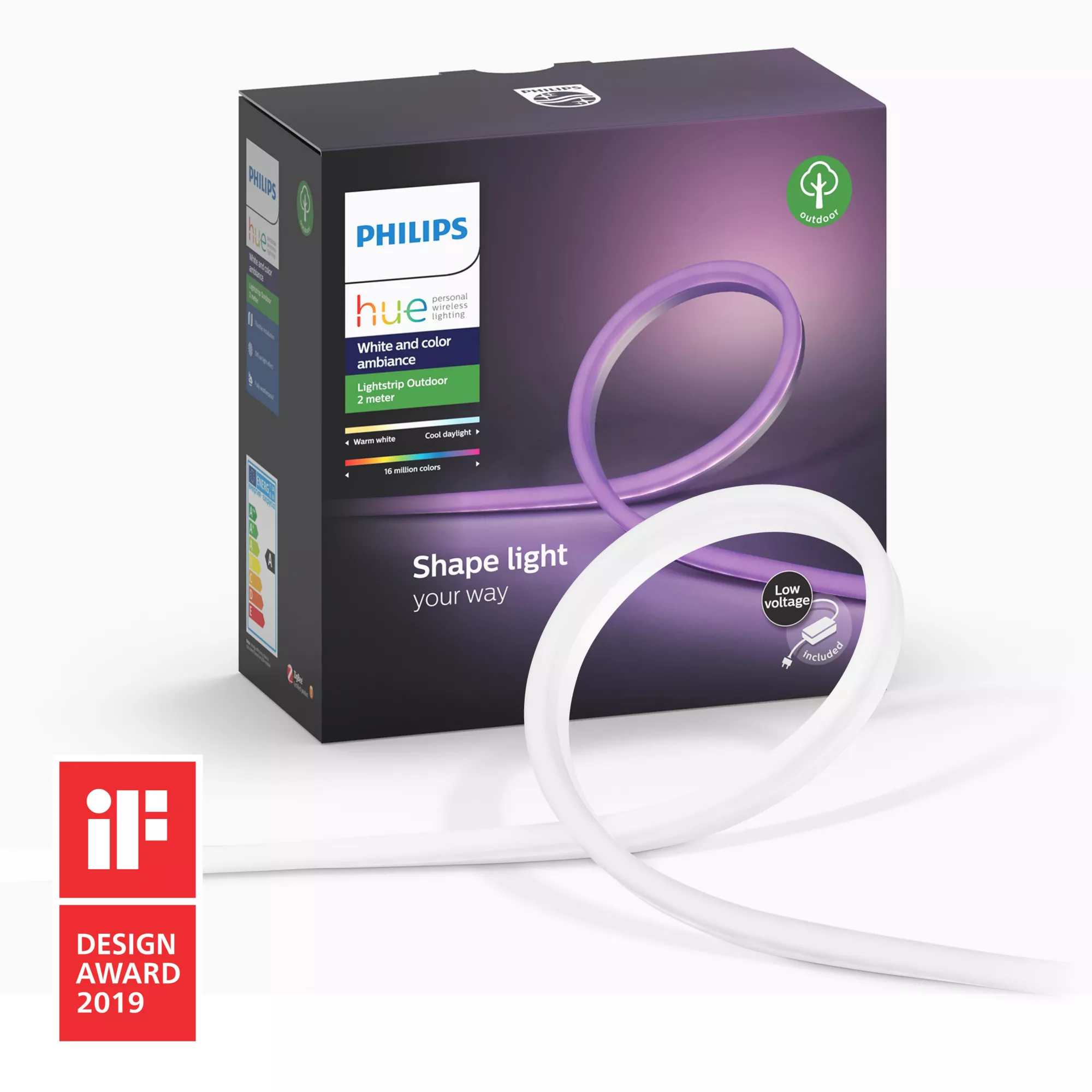 Philips by Signify Philips Hue White and colour ambience Lightstrip Outdoor 2 metre – image 1
