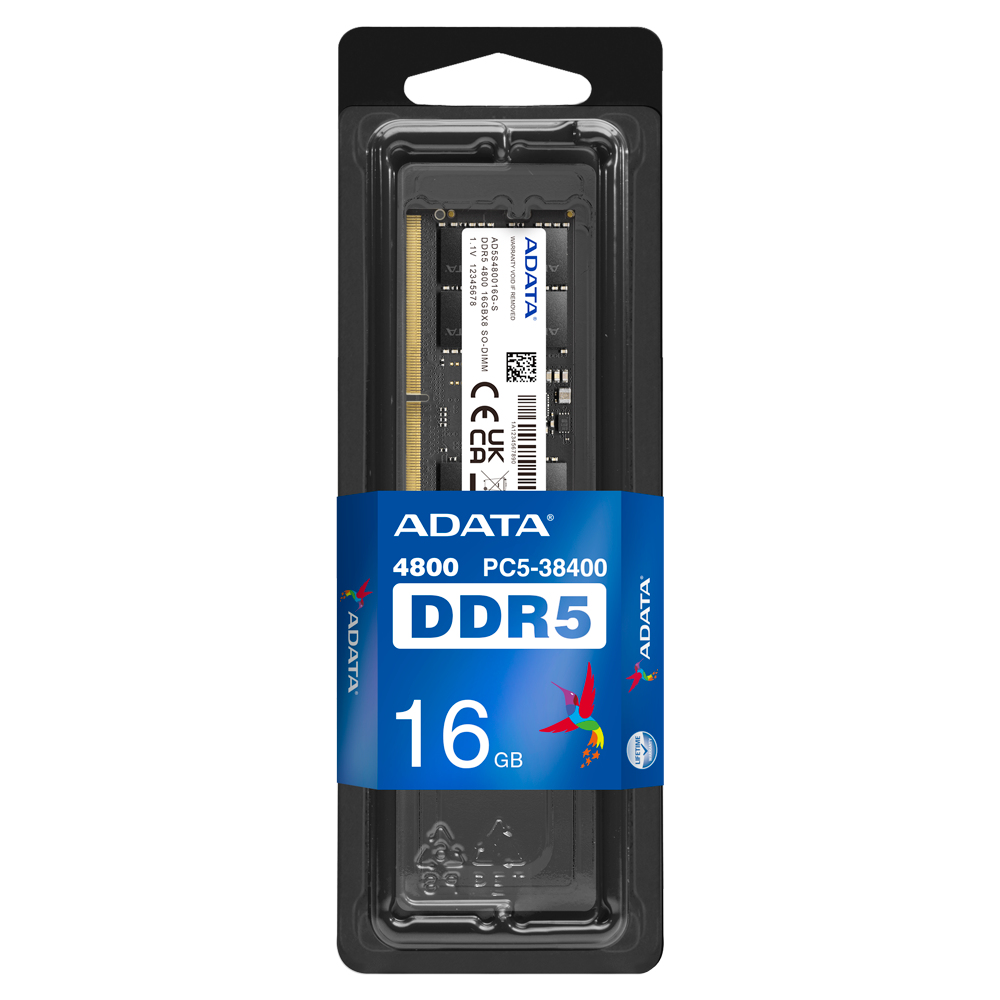 Memoria RAM ADATA AD5S480016G-S - DDR5 - 16GB - 4800MHz - SO-DIMM - Para Laptop - AD5S480016G-S Memoria RAM ADATA AD5S480016G-S - DDR5 - 16GB - 4800MHz - SO-DIMM - Para Laptop - AD5S480016G-S