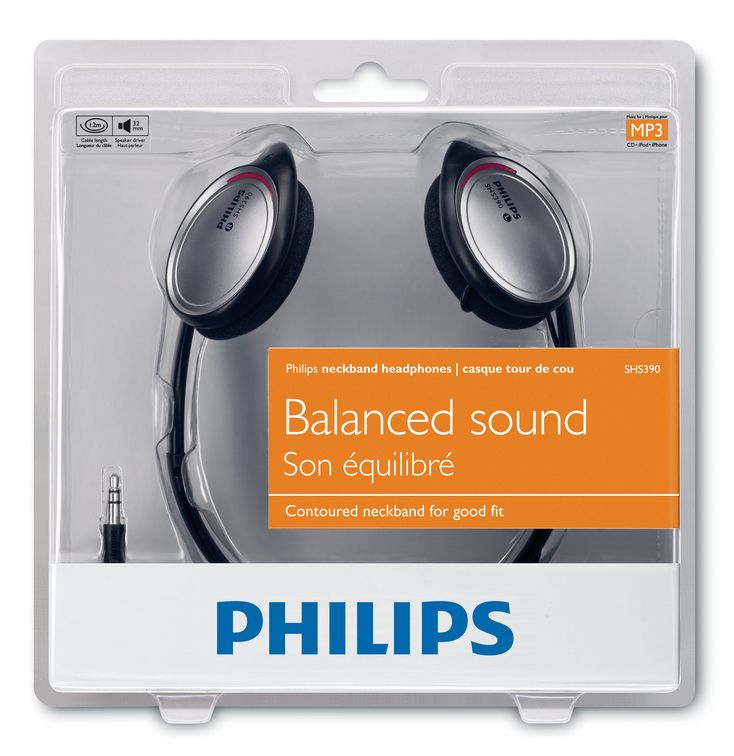 Philips Neckband Headphones SHS390/10 – image 2