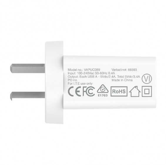 Verbatim 66593 mobile device charger Universal White AC Indoor – image 6