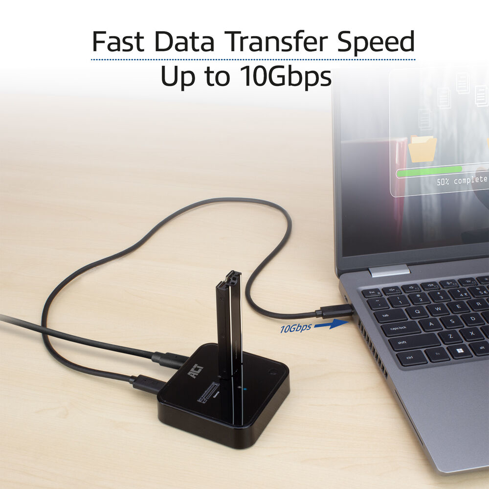 ACT M.2 NVMe/PCIe dual SSD docking clone station, USB-C 3.2 Gen2 – image 6