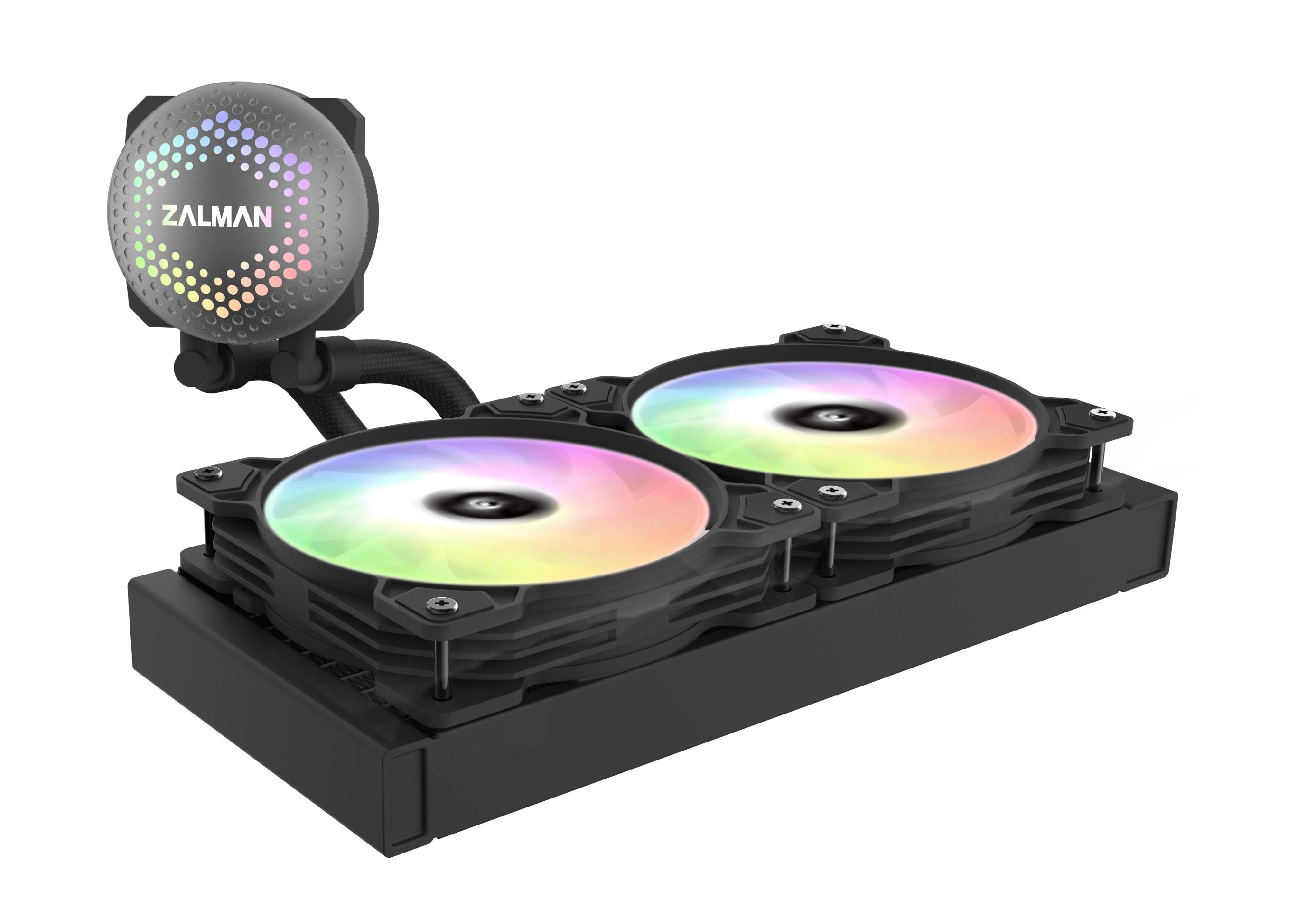Zalman ALPHA24 Black CPU Liquid Cooler 280mm Radiator 2 x 140 mm Fan ARGB pump Dual Processor All-in-one liquid cooler 12 cm image 2