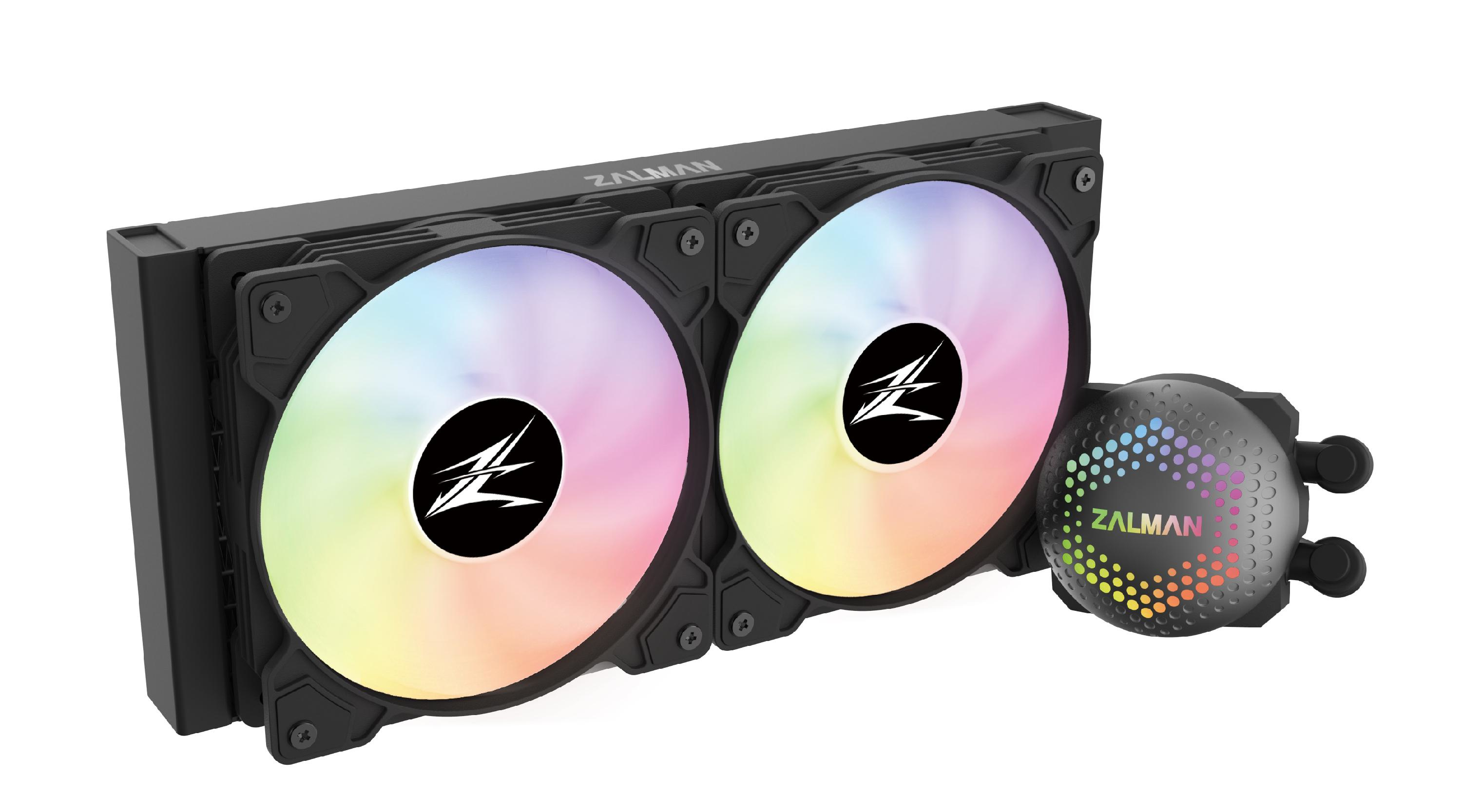 Zalman ALPHA24 Black CPU Liquid Cooler 280mm Radiator 2 x 140 mm Fan ARGB pump Dual Processor All-in-one liquid cooler 12 cm image 1