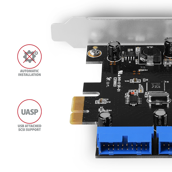 Axagon PCEU-034VL interface cards/adapter Internal USB 3.2 Gen 1 (3.1 Gen 1) – image 4
