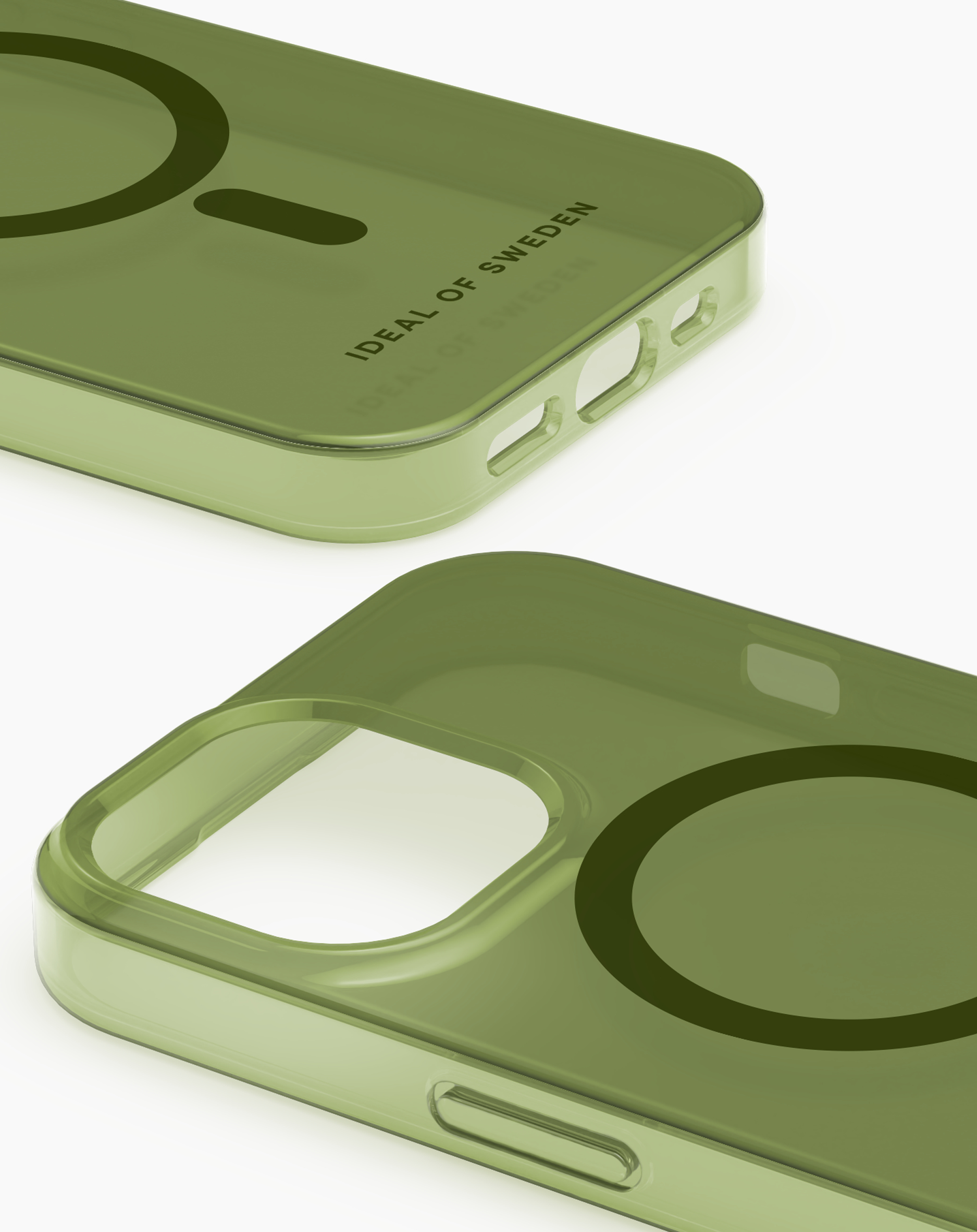 iDeal of Sweden Clear Case MagSafe iPhone 13 / 14 / 15 / 16e Khaki