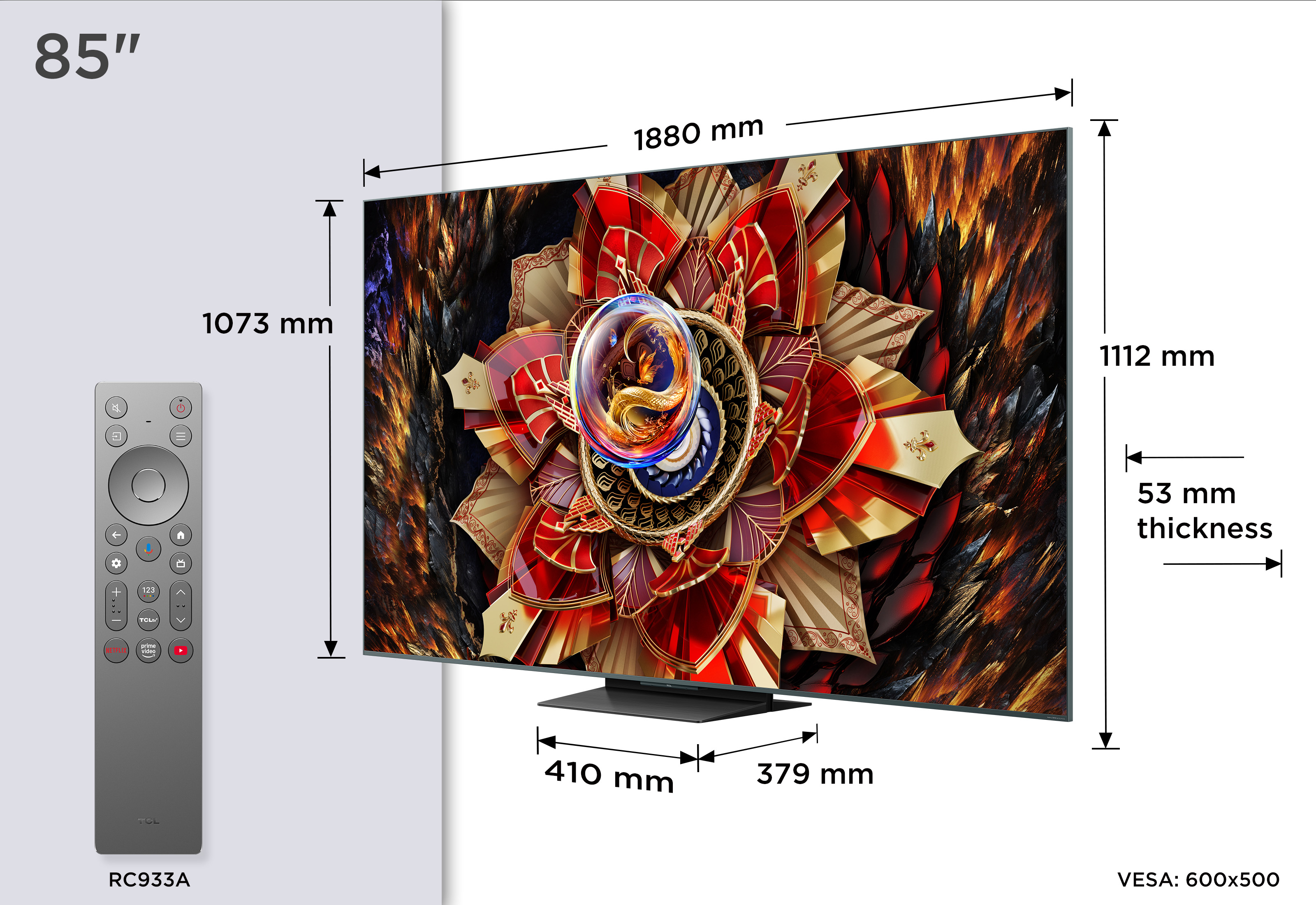 TV Tcl QD Mini LED 85C9K 216 cm 2025 — photo 2