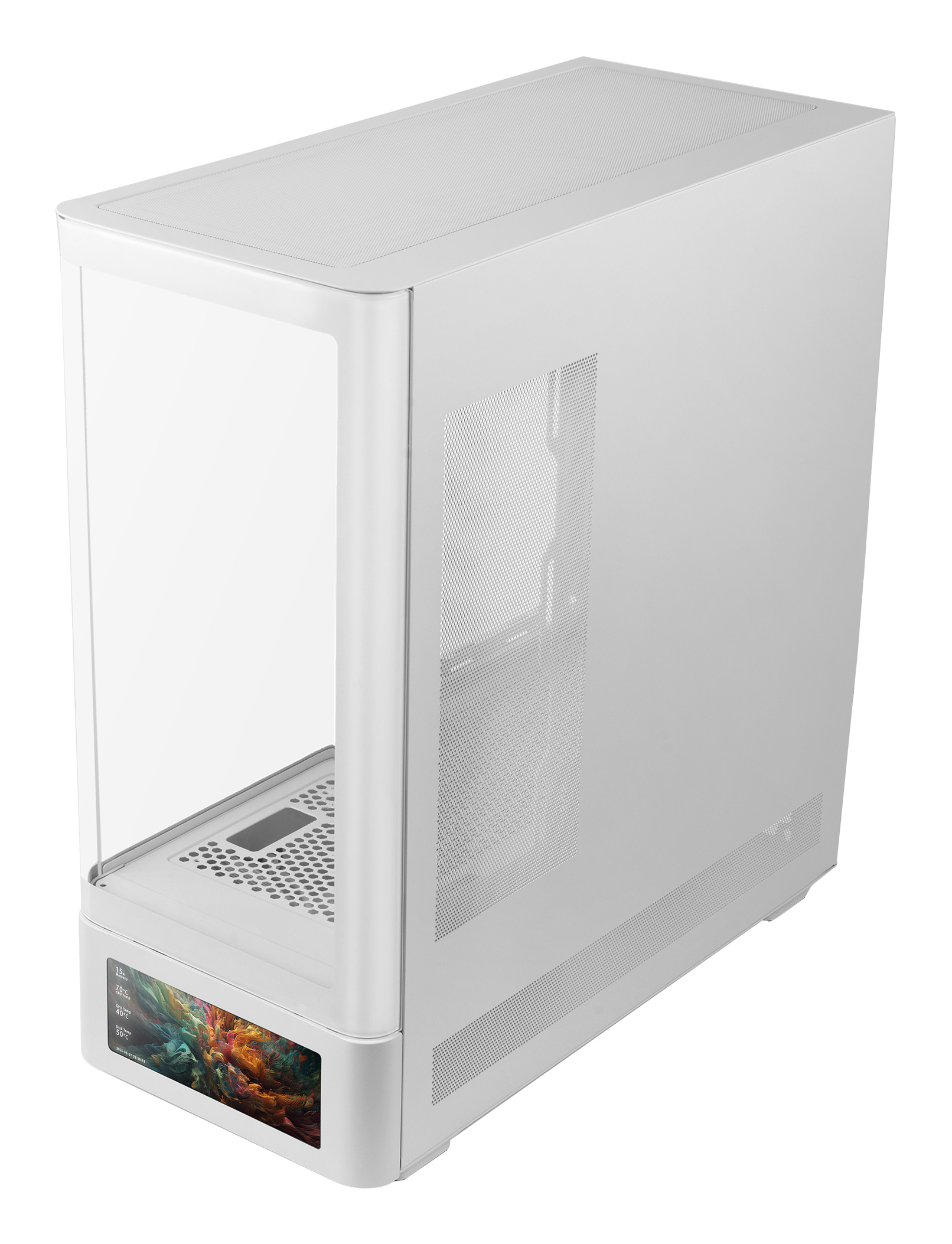 Mars Gaming MCLCDPROW computer case Midi Tower White – image 4