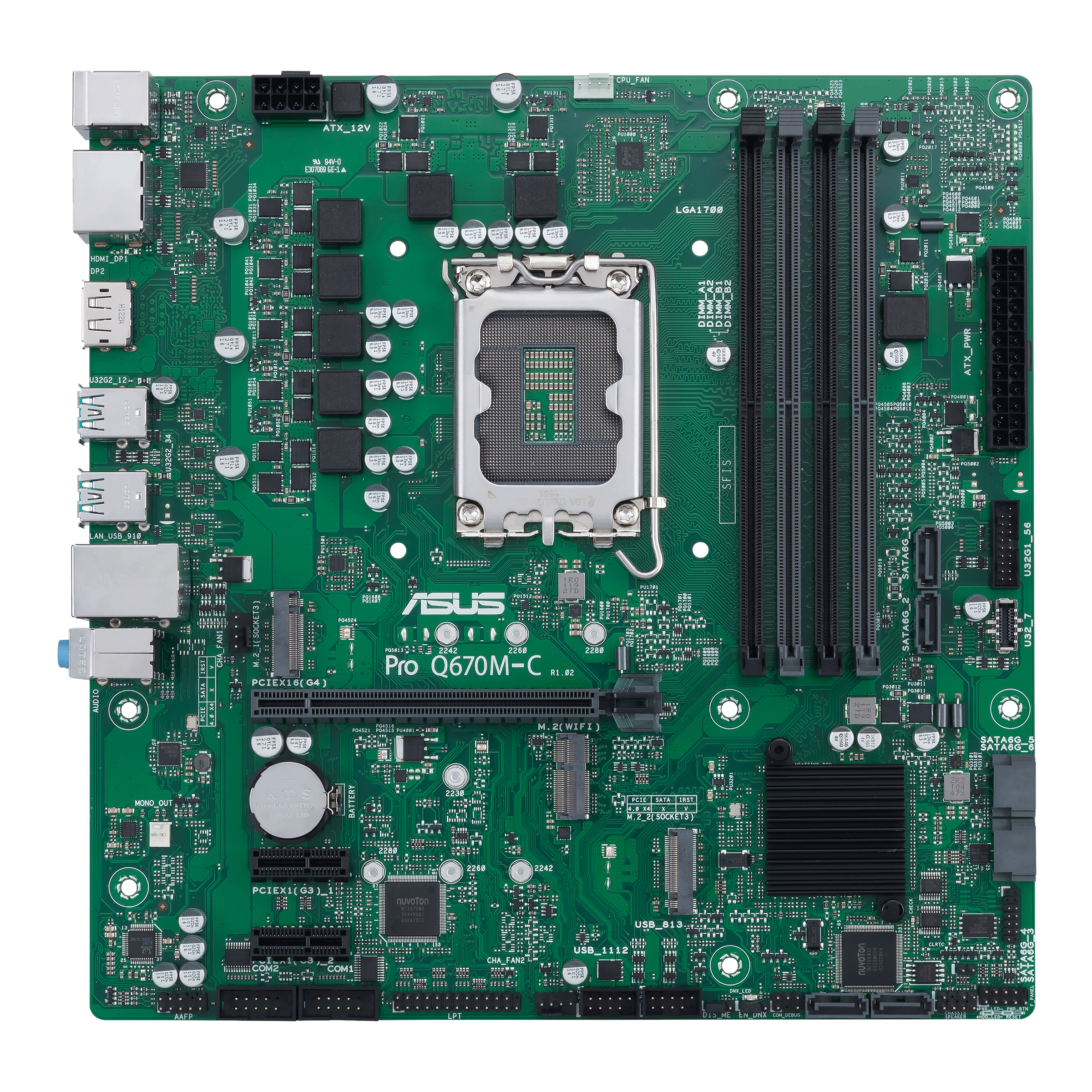 ASUS PRO Q670M-C-CSM LGA 1700 Micro ATX Motherboard DDR5 RAID vPro