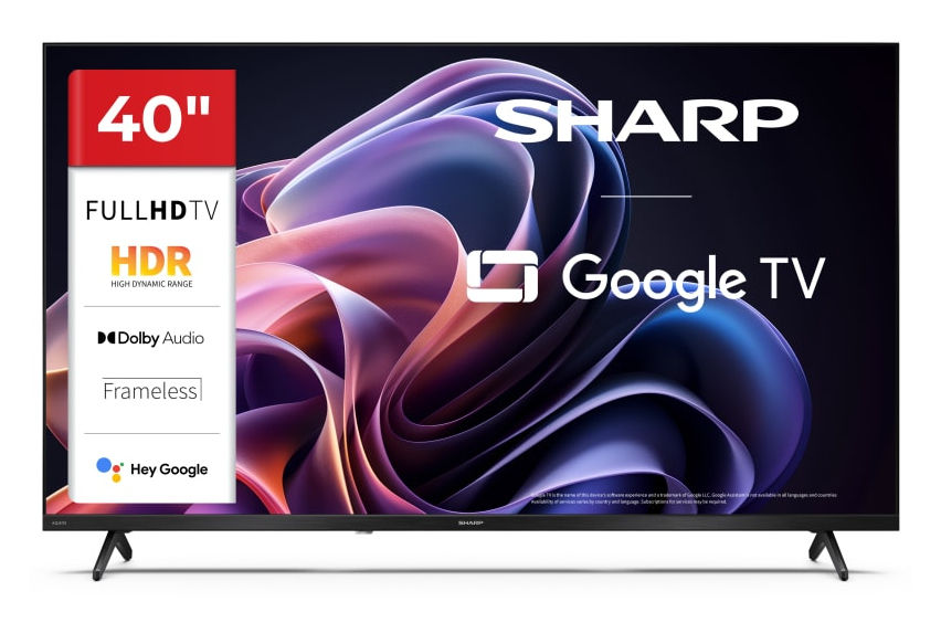 TV Sharp LED 40HF2265E 40 HD Ready 60Hz Smart TV Google TV HDR10 HLG — photo 1
