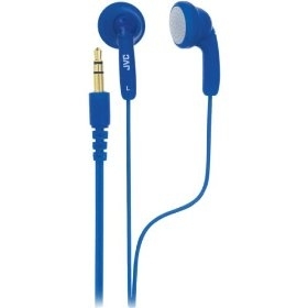 JVC Portable Gummy Earbud Headphones (Berry Blue)