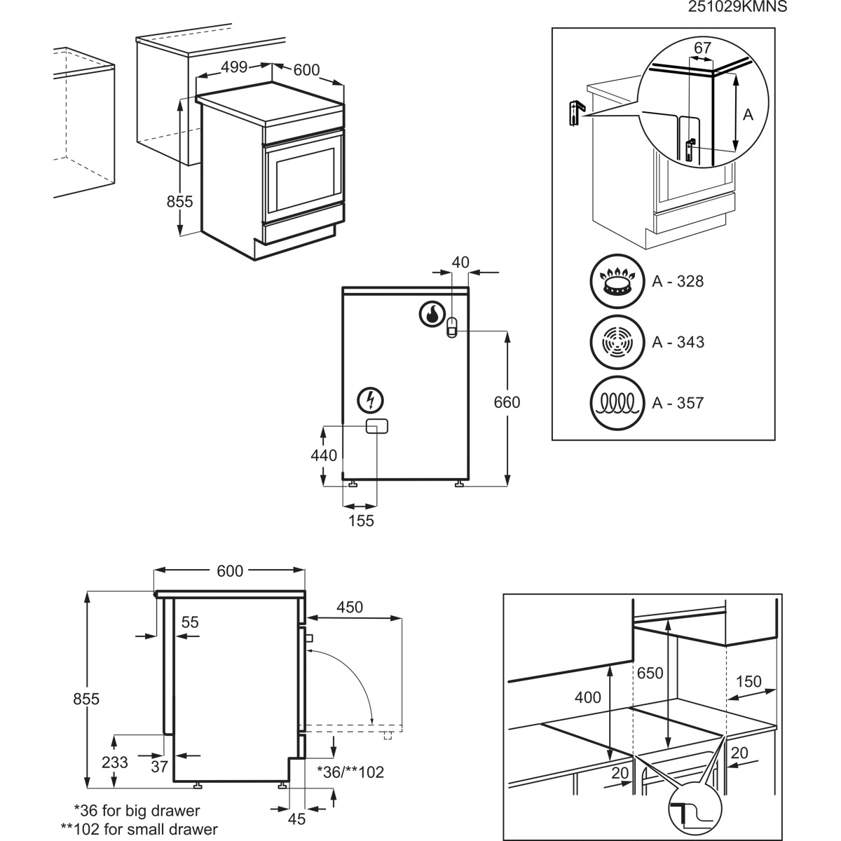 Electrolux LKK500010W Freestanding cooker Electric Gas White – image 5