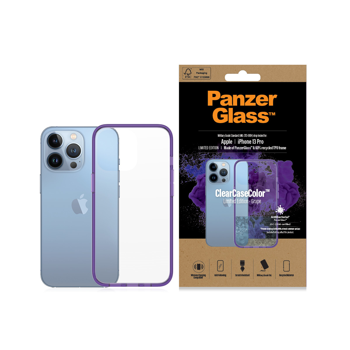 PanzerGlass ® ClearCaseColor™ iPhone 13 Pro - Grape – image 3