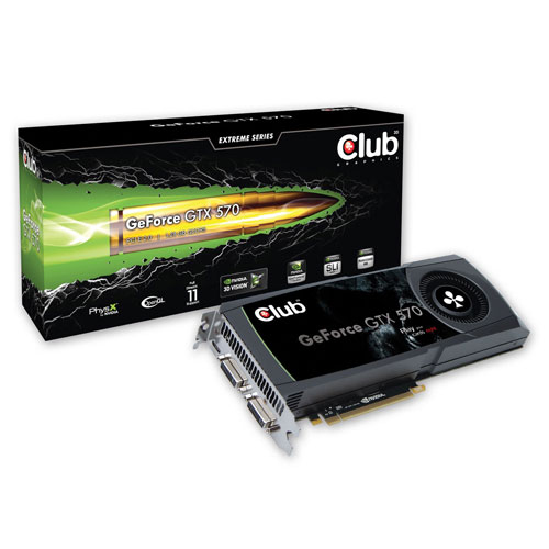 CLUB3D CGNX-X5780 graphics card NVIDIA GeForce GTX 570