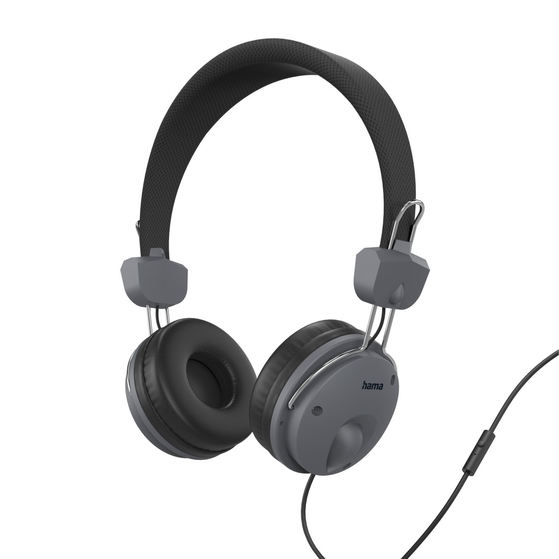 Hama Fun On Ear Kopfhörer kabelgebunden Stereo Dunkelgrau, Schwarz HiFi