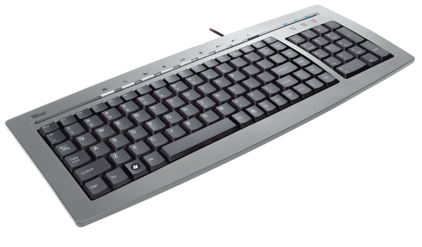 Trust KB-1400S keyboard USB Turkish Black, Silver – image 1