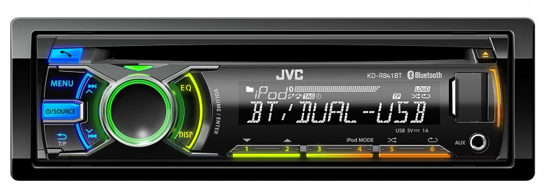 JVC KD-R841BTE car media receiver Black
