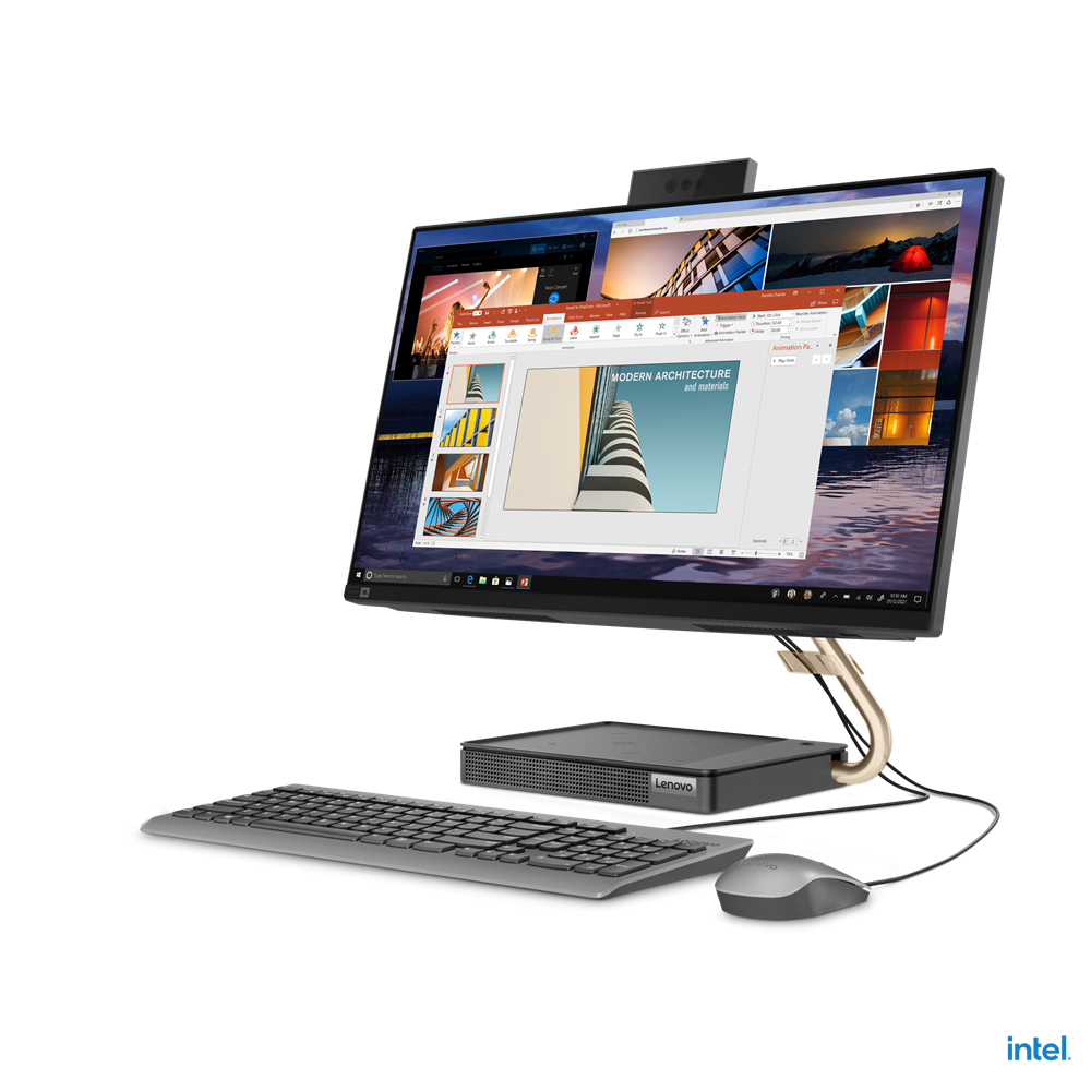 Lenovo IdeaCentre AIO 5 24IOB6 Intel® Core™ i7 i7-10700T 60.5 cm (23.8″) 1920 x 1080 pixels All-in-One PC 16 GB DDR4-SDRAM 1 TB SSD Wi-Fi 6 (802.11ax) Grey image 2