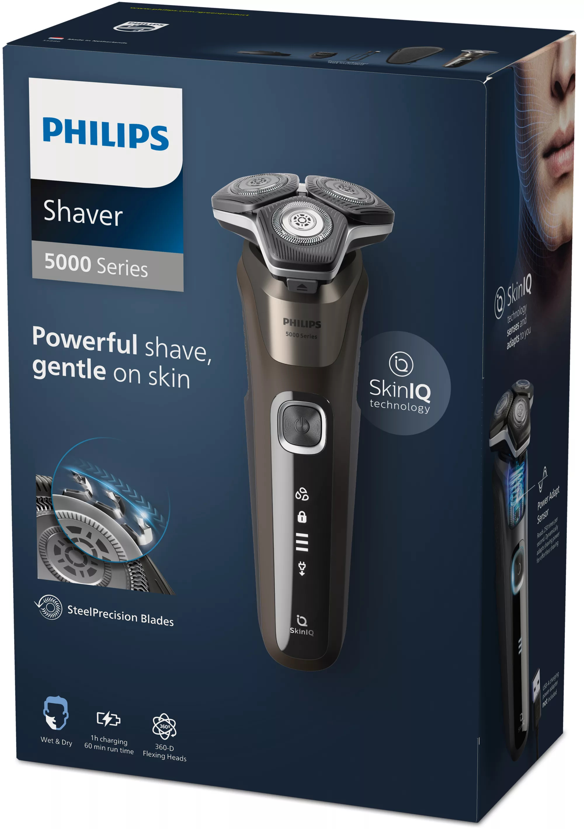 Philips SHAVER Series 5000 S5886/38 men's shaver Rotation shaver Trimmer Black, Brown – image 3