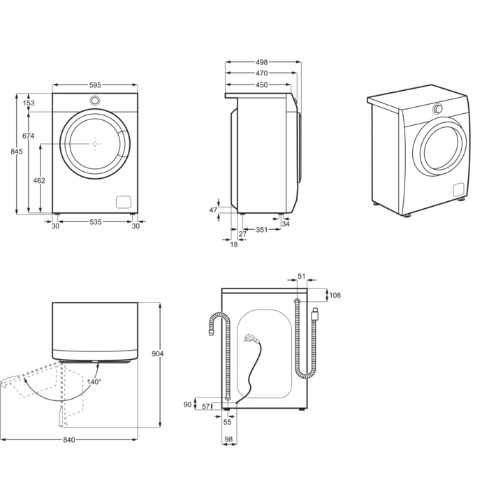 Electrolux EW6S470W washing machine Front-load – image 7