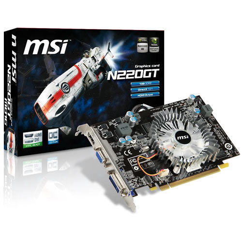 MSI N220GT-MD1G graphics card GeForce GT 220