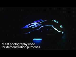 Manhattan Gaming USB Wired Mouse, Black, Adjustable DPI (800, 1200, 1600 or 2400dpi), USB-A, Optical, LED lighting, Six Button with Scroll Wheel, Low friction b – image 3