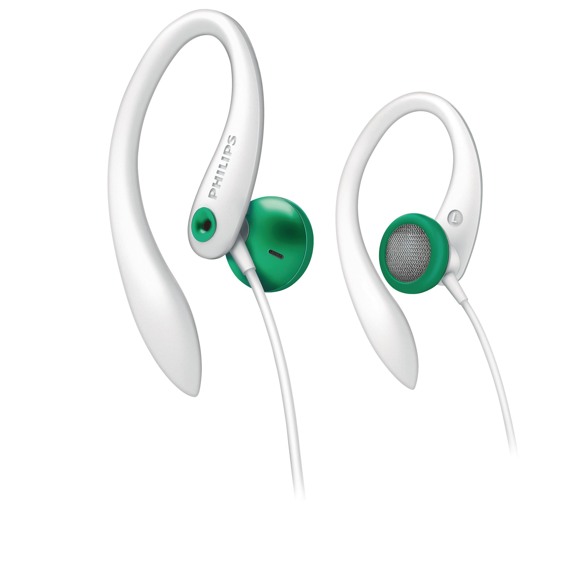 Philips SHS3217C/28 headphones/headset Wired Ear-hook, In-ear Green, White – image 1
