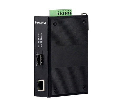 SilverNet 3100P-SFP network media converter 1000 Mbit/s Black – image 1
