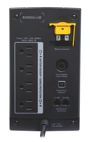APC BX650U-LM uninterruptible power supply (UPS) Line-Interactive 0.65 kVA – image 2