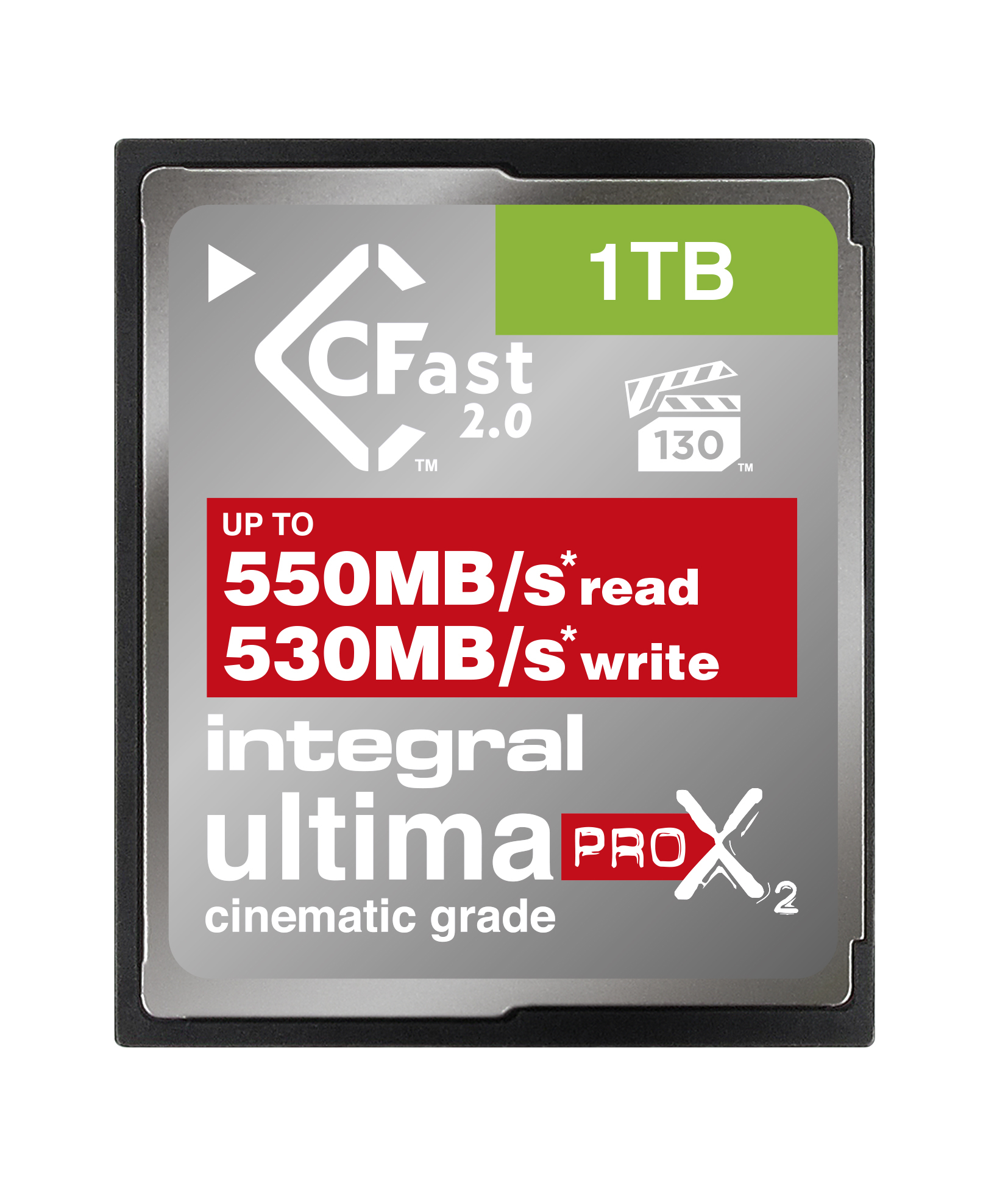 Integral 1TB CFAST 2.0 SATA UP TO R-550 W-530 MBS 520 MBS SUSTAINED VPG 130 4K/6K RAW