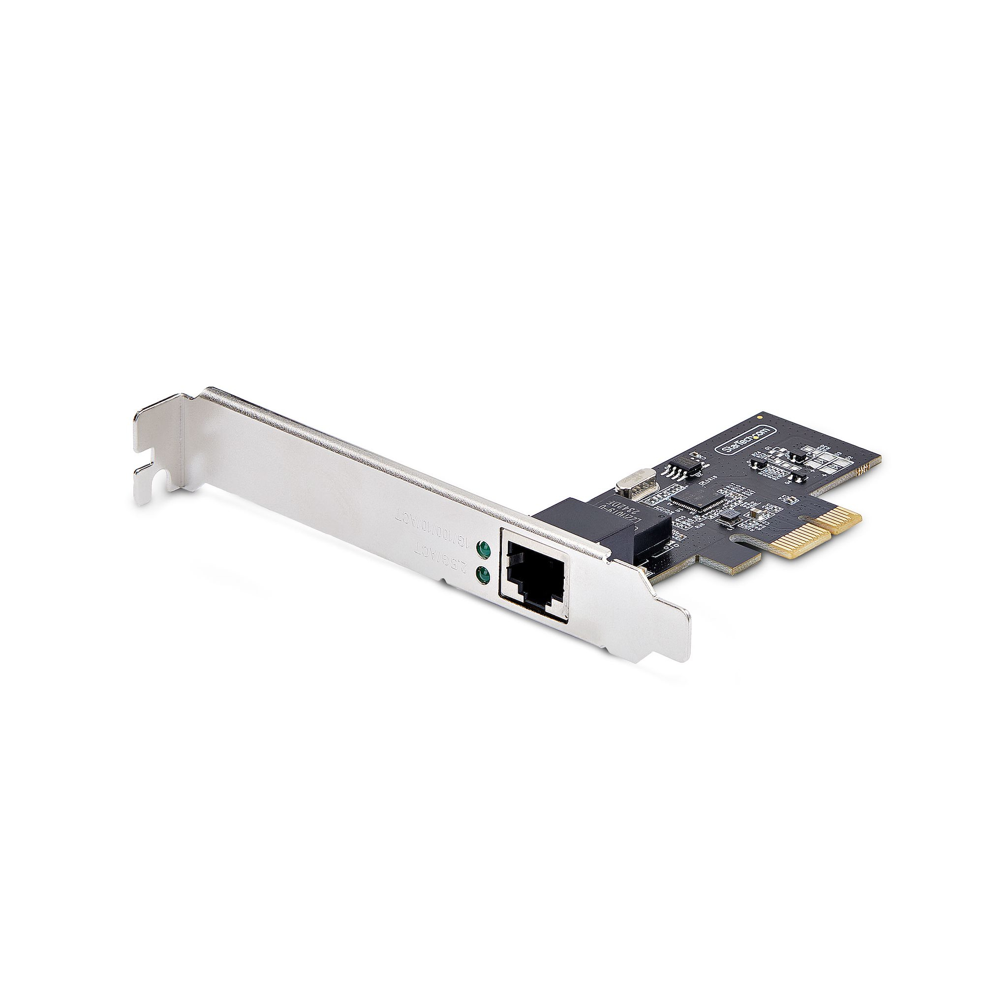 StarTech.com 1-Port 2.5G NBASE-T PCIe Network Card, Computer Network Interface Card, Intel I225-V, Single-Port Ethernet, Multi-Gigabit NIC (PR12GI-NETWORK-CARD) - Network adapter - PCIe 2.0 low profile - 10/100/1000/2500Base-T x 1 - black