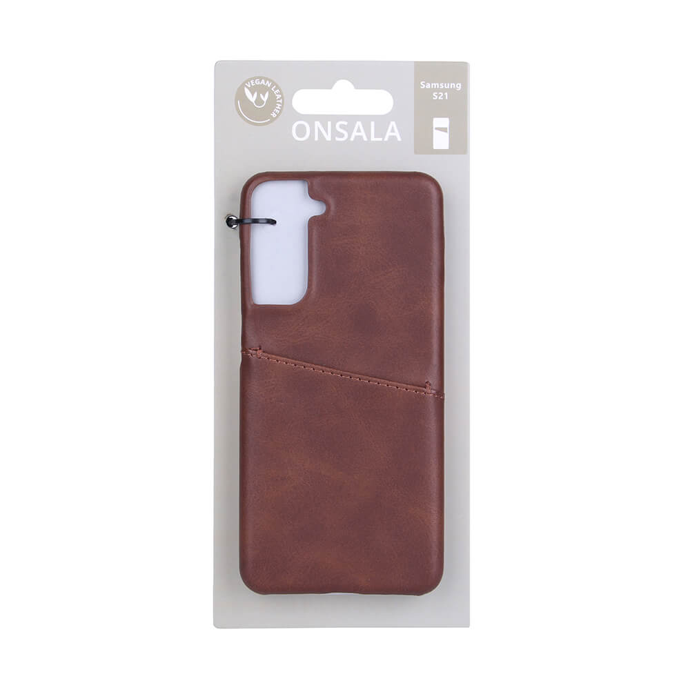 Onsala Mobile Cover Brown with Cardpocket Samsung S21 / S30 – image 2